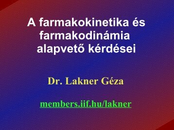 A farmakokinetika Ã©s farmakodinÃ¡mia alapvetÅ kÃ©rdÃ©sei