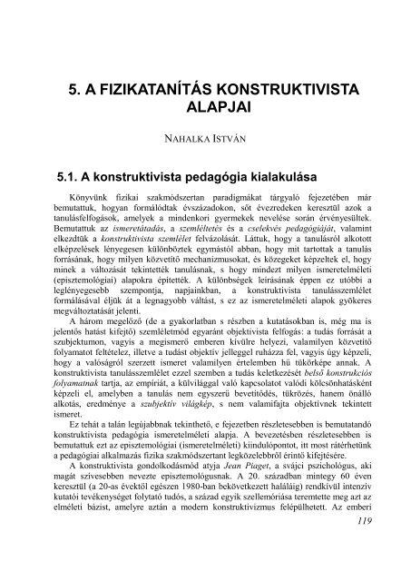 A fizikatanÃ­tÃ¡s pedagÃ³giÃ¡ja cÃ­mÅ± felsÅoktatÃ¡si tankÃ¶nyv(letÃ¶lthetÅ ...