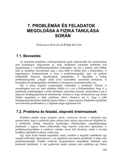 A fizikatanÃ­tÃ¡s pedagÃ³giÃ¡ja cÃ­mÅ± felsÅoktatÃ¡si tankÃ¶nyv(letÃ¶lthetÅ ...