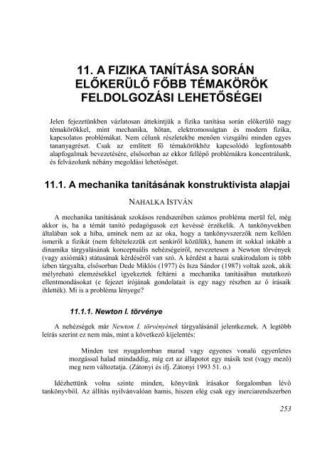 A fizikatanÃ­tÃ¡s pedagÃ³giÃ¡ja cÃ­mÅ± felsÅoktatÃ¡si tankÃ¶nyv(letÃ¶lthetÅ ...