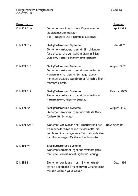 PrÃ¼fgrundsÃ¤tze StetigfÃ¶rderer GS-STE â 14 - Deine Haut