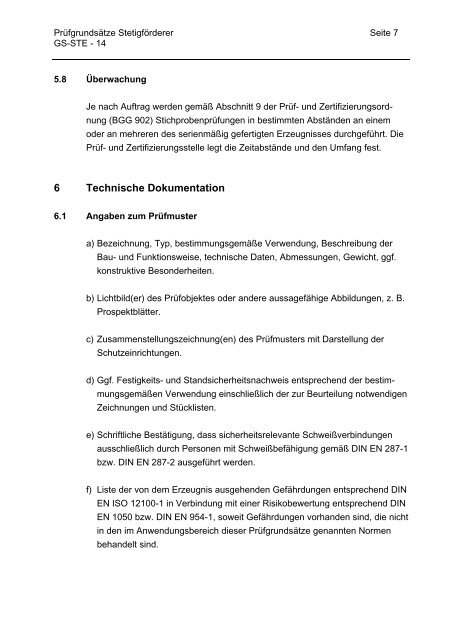 PrÃ¼fgrundsÃ¤tze StetigfÃ¶rderer GS-STE â 14 - Deine Haut