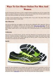 Ways To Get Shoes Online For Men And Women