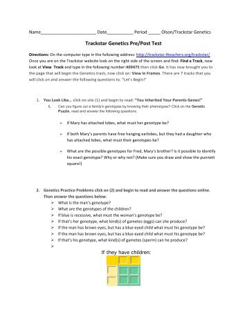 Trackstar Genetics Handout Olson.pdf - West-MEC