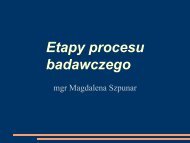 Etapy procesu badawczego.pdf - Magdalena Szpunar