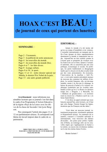 Hoax c'est beau