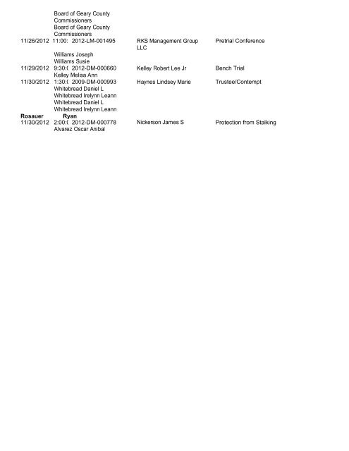 Docket by Attorney Firm - the 8th Judicial District Court of