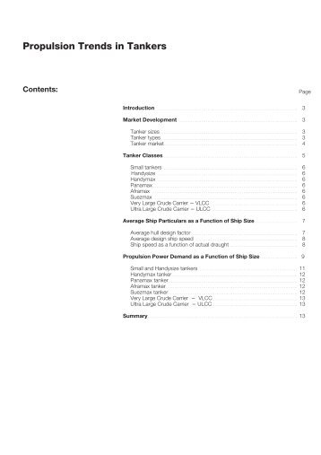 Propulsion Trends in Tankers - MAN Diesel & Turbo