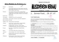 1. Sommerfest, 29.07.07 - Musikverein Bernau