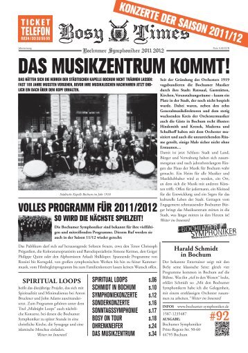 DAS MUSIKZENTRUM KOMMT! Bosy Times - Bochumer Symphonie