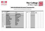 TIMES FOR DRESSAGE ON Sunday 6 - The College of West Anglia