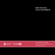 Higher Education Course Guide2012/13 - The College of West Anglia