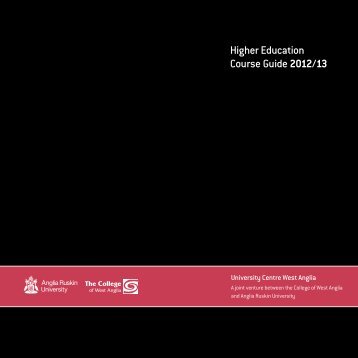 Higher Education Course Guide2012/13 - The College of West Anglia