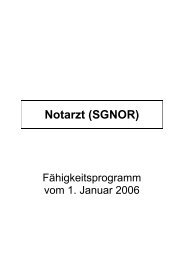 Begleittext zum Fähigkeitsprogramm Notarzt (SGNOR)