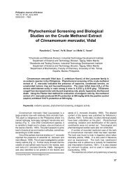 Phytochemical Screening and Biological Studies on the Crude ...