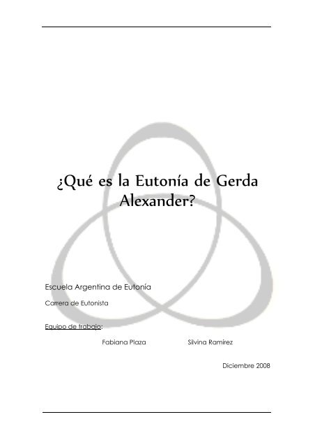 ¿qué es la Eutonía de Gerda Alexander? - Fabiana Plaza