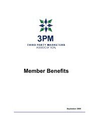 Member Benefits - 3PM - Third Party Marketers Association