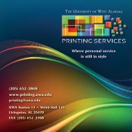 Products and Services brochure - University of West Alabama
