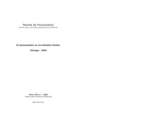 Revista De Psicoanã Lisis Apa Asociaciã N Psicoanalãtica Argentina<script async src=