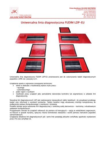 uniwersalna linia diagnostyczna FUDIM LDP-EU - Heka.pl