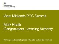 Gangmasters Licencing Authority - Mark Heath - West Midlands ...