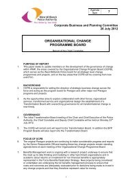organisational change programme board - West Midlands Police ...