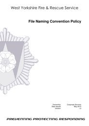 File Naming Convention Policy - West Yorkshire Fire Service