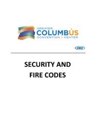 Security and Fire Codes - The Greater Columbus Convention Center