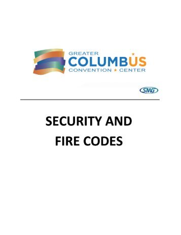 Security and Fire Codes - The Greater Columbus Convention Center