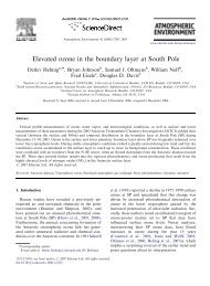 Elevated ozone in the boundary layer at South Pole - Doug Davis