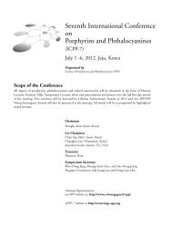 Seventh International Conference on Porphyrins and ... - ICPP