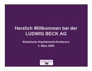 4. Trading Up und Kostenoptimierung - Ludwig Beck