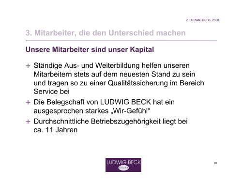 4. Trading Up und Kostenoptimierung - Ludwig Beck