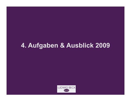 4. Trading Up und Kostenoptimierung - Ludwig Beck