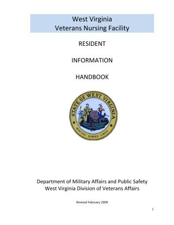 Resident Handbook - West Virginia Veterans Nursing Facility - State ...