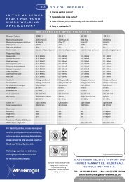 m3 series - MacGregor Welding Systems