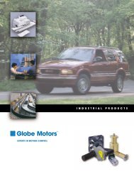 Download the Industrial Product Catalog - Globe Motors