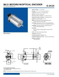 IM-21 MOTORS W/OPTICAL ENCODER E-2620 - Globe Motors