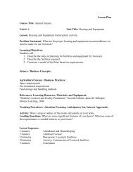 Lesson Plan Course Title: Animal Science Unit ... - Isd743.K12.mn.us
