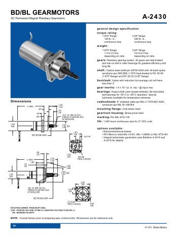 BD Gearmotor - Globe Motors