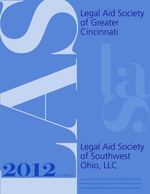 Legal Aid Society of Greater Cincinnati Annual Report 2012