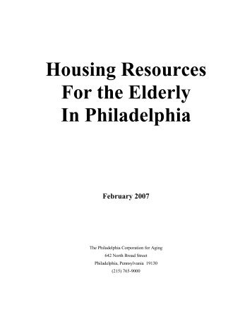 A Guide to Housing Resources For the Elderly In Philadelphia