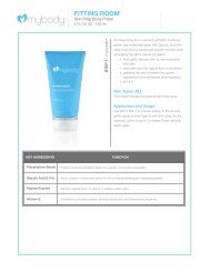 mybody FITTING ROOM Polish Product Sheet - Medtel