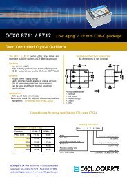 OSA OCXO 8711/8712 Low agin / 19mm C08-C ... - Oscilloquartz SA