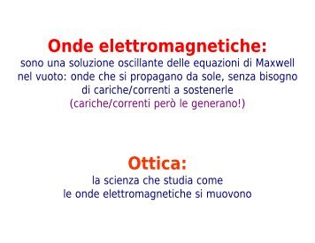 Onde elettromagnetiche: Ottica: