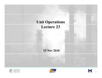 Unit Operations Lecture 23