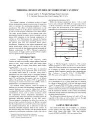 THERMAL DESIGN STUDIES OF NIOBIUM SRF CAVITIES