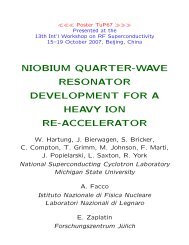 niobium quarter-wave resonator development for a heavy ion re ...