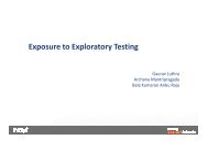 Exposure to Exploratory Testing - QAI