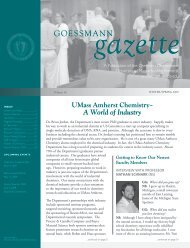 goessmann - Department of Chemistry-University of Massachusetts ...